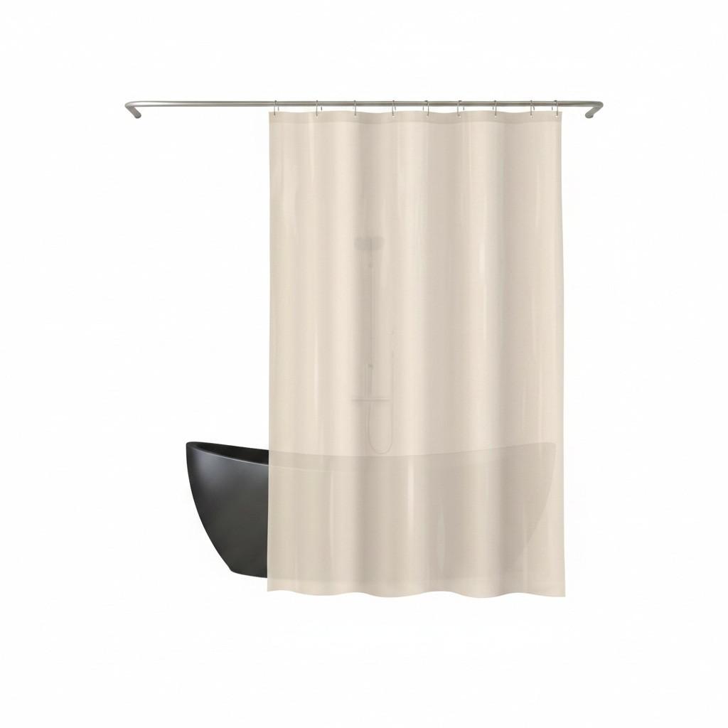 Duschvorhang Romana 100% Polyester, Beige - Beige, Basics, Textil (180/180cm) - MSV