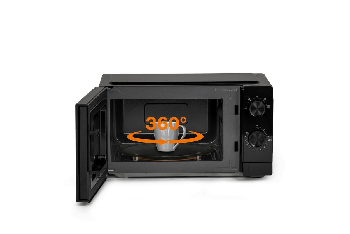 MIKROWELLE 20 Liter, 700W - Schwarz, Basics, Glas/Kunststoff (44,6/24,2/35,2cm) - Gorenje