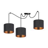 PENDELLEUCHTE 33-0859 CANDIDA - Schwarz, Design, Kunststoff/Metall (100/100/150cm)