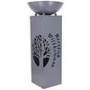 Led Dekosäule mit Schale Welcome H: 87 cm - Grau, Basics, Metall (38/38/87cm)