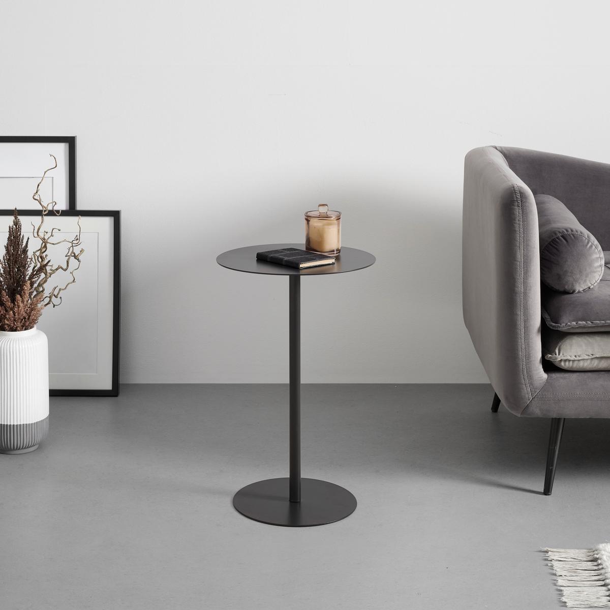 ODKLÁDACÍ STOLEK ROD - tmavě šedá, Moderní, kov (35/35/53cm) - Mömax