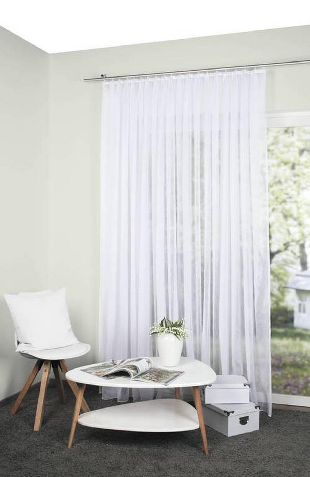 Fertigstore Weiß B: 300 cm - Weiß, Basics, Textil (300/245cm) - Schmidt W. Gmbh