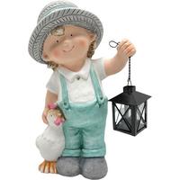 Dekofigur Kind Norbert -Paz- - Blau/Schwarz, KONVENTIONELL, Stein/Metall (23,5/14,5/41cm) - Luca Bessoni