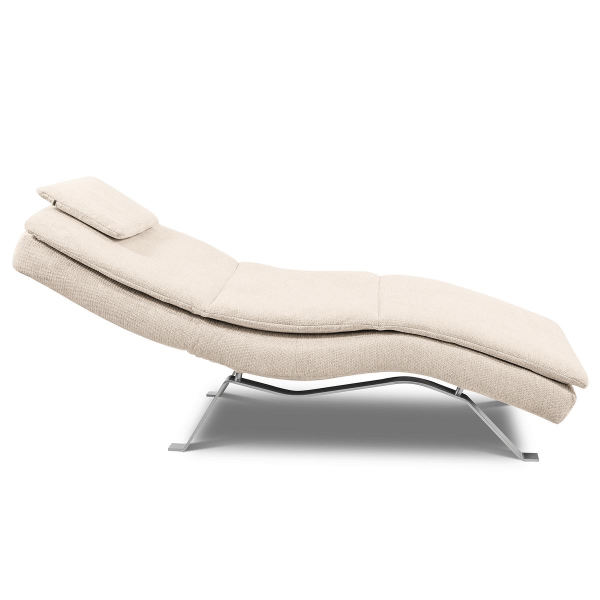 RELAXLIEGE Beige B: 65 cm - Beige/Silberfarben, Design, Textil (65/95/171cm) - Celina Home