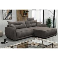 Ecksofa Fresh Dunkelgrau 264x195 cm - Dunkelgrau/Beige, Design, Textil (264/195cm) - MID.YOU