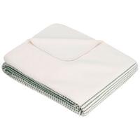 Kuscheldecke Salerno Weiß/Grün 140x200cm Streifen - Weiß/Grün, KONVENTIONELL, Textil (140/200cm) - Ibena