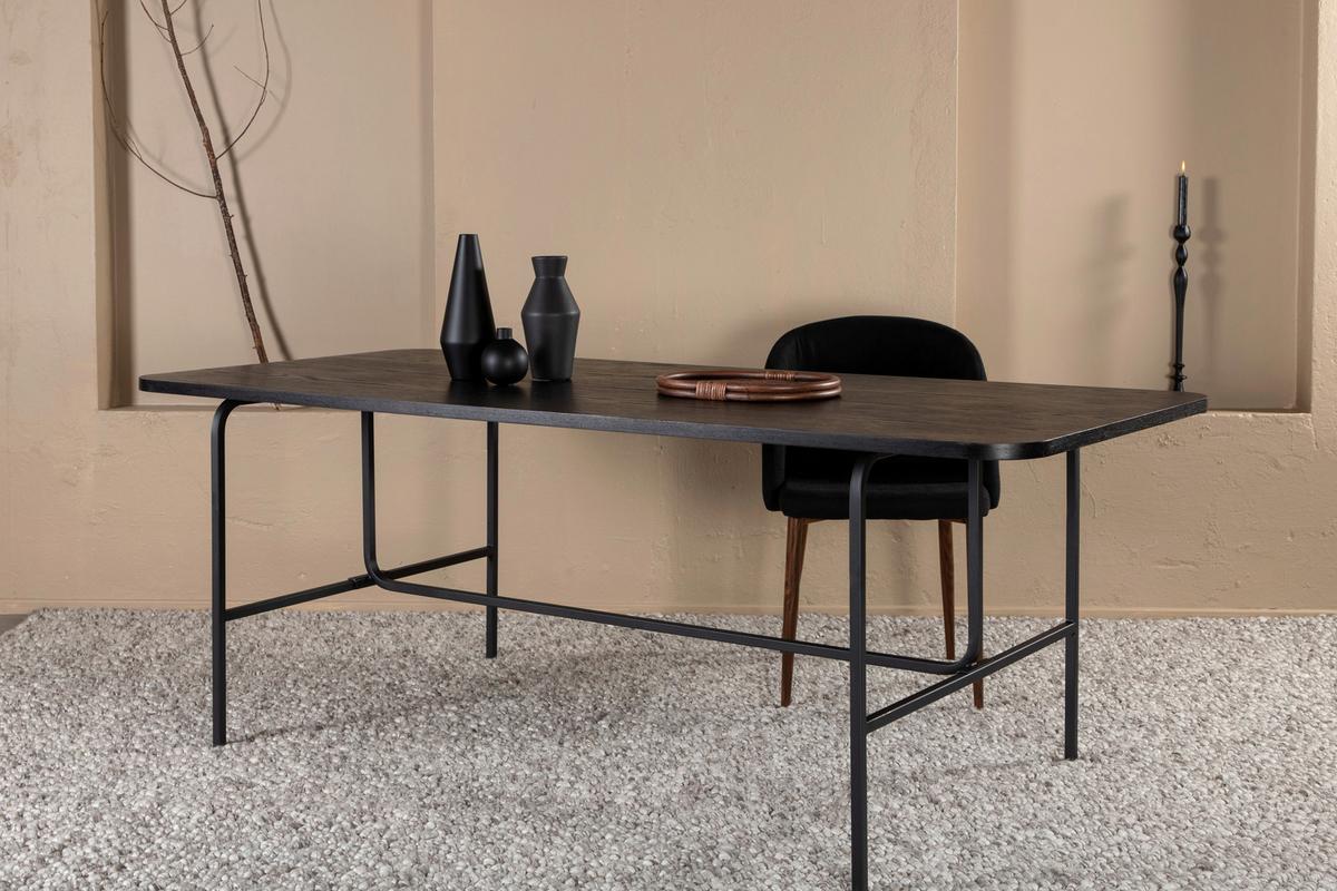 Esstisch Uno - Schwarz, Design, Holz/Holzwerkstoff (200/90/75cm) - Livetastic