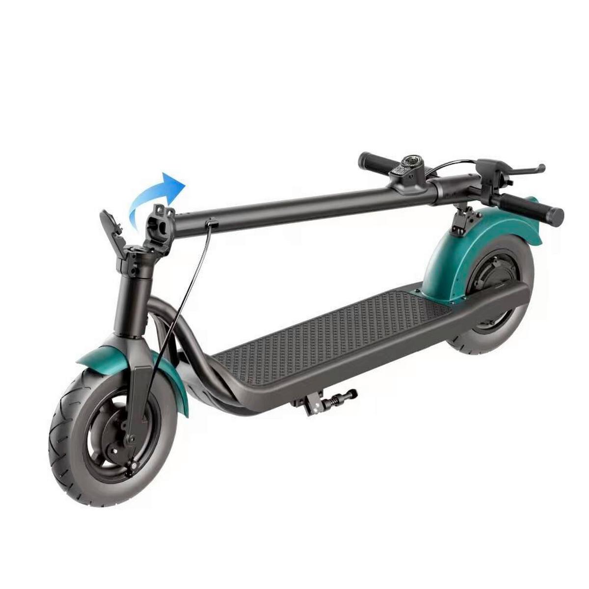 Elektroscooter "16911" Reichweite ca. 20 km - Anthrazit/Petrol, Basics, Metall (117/47/118cm)
