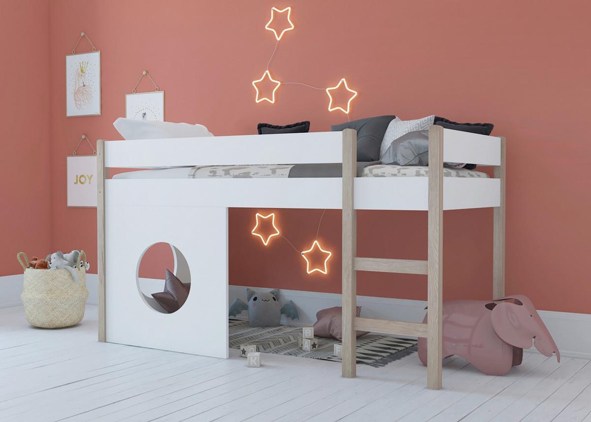 BETTSEITEN Weiß B: 90cm - Weiß, Design, Holzwerkstoff (90/90/2,5cm) - Livetastic