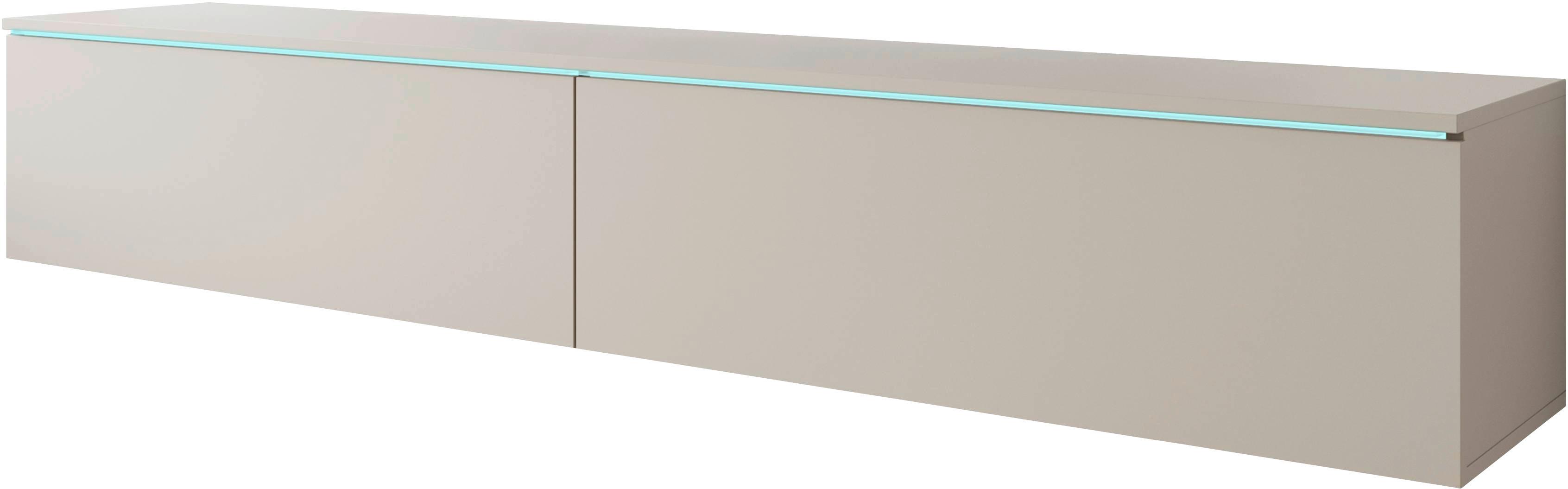Lowboard Vera Kaschmir-Beige B: 180 cm - Kaschmir/Beige, Trend, Holzwerkstoff (180/30/33cm) - MID.YOU