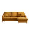 Ecksofa Valentina ca. 228x150 cm Gold Cord - Goldfarben/Naturfarben, Design, Textil (228/150cm) - P & B