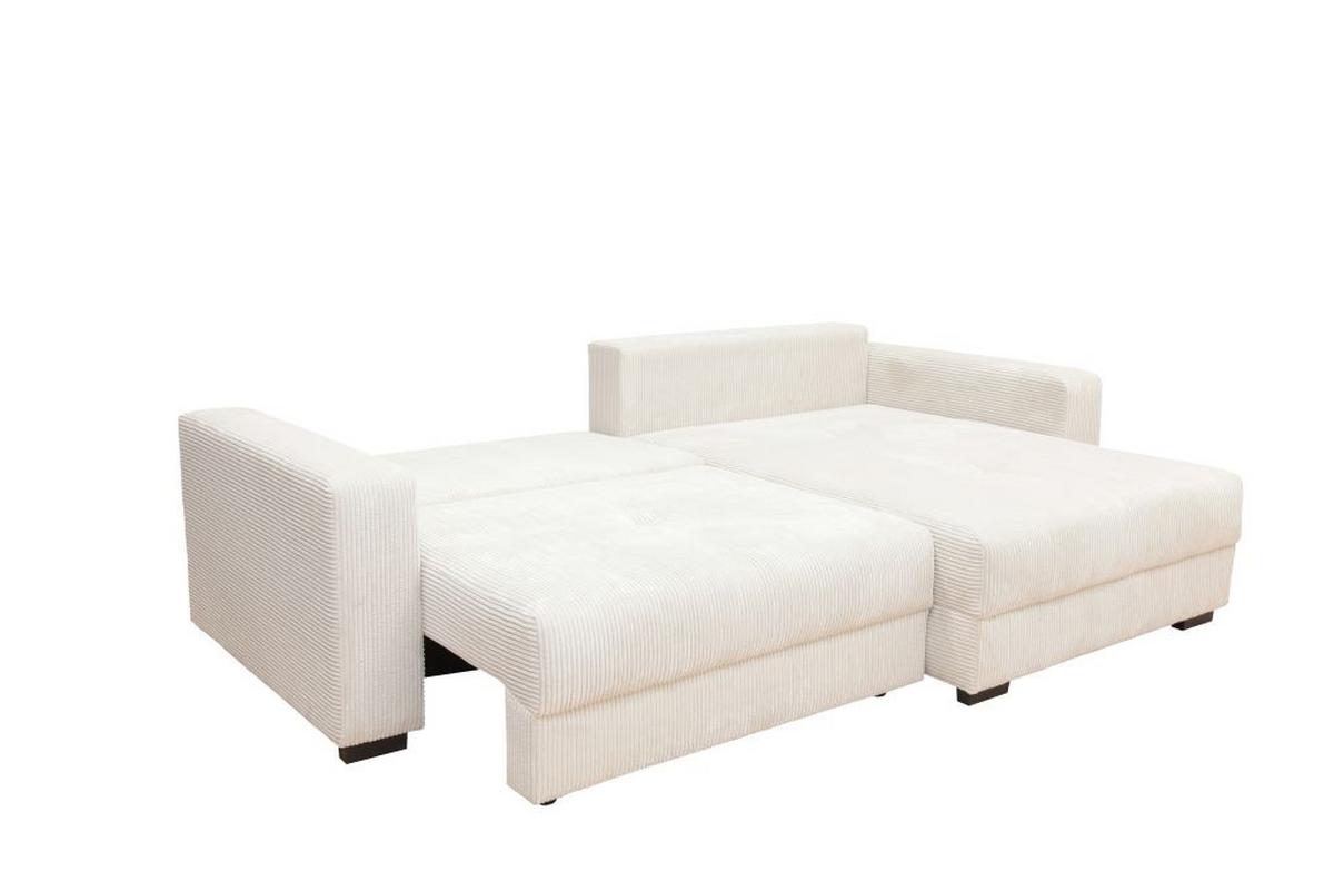 Rohová sedačka ALEX, obojstranná, biely menčester - čierna/biela, Modern, textil (265/170cm)