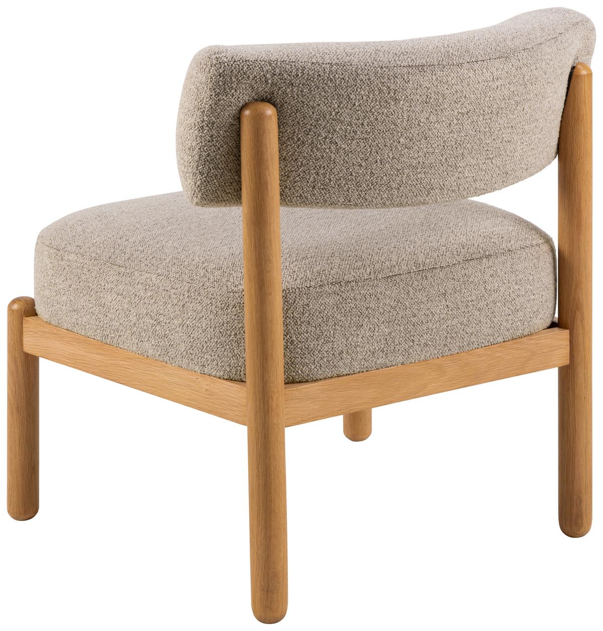 Křeslo BURLEY béžová - barvy dubu/béžová, Design, dřevo/textil (66,5/75/69cm) - MID.YOU