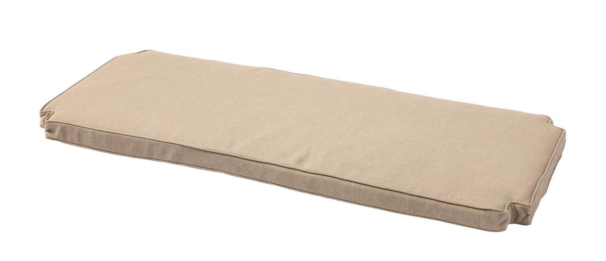 Bankauflage Rosenborg 150x5x58 Cm - Sandfarben, Natur, Kunststoff (150/5/58cm) - Gardenson