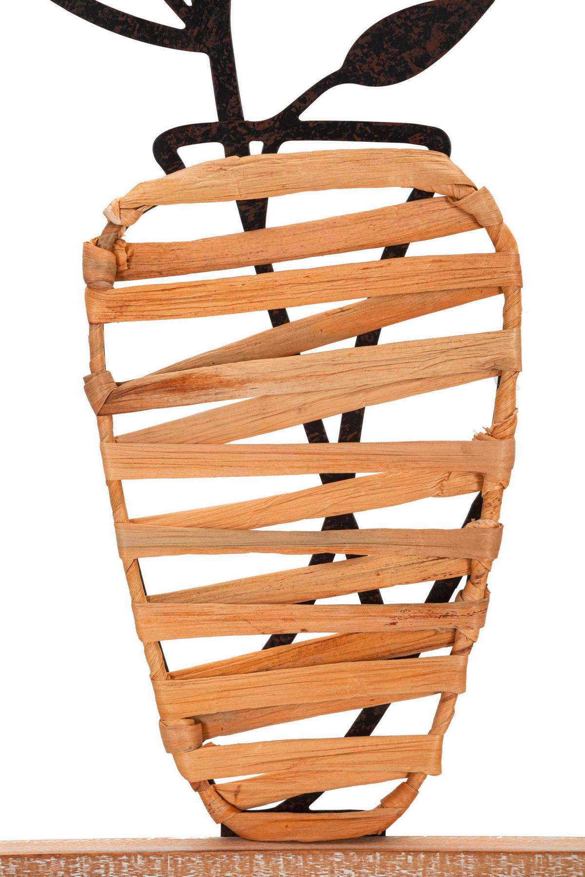Wanddeko Vaso Naturfarben, Schwarz B: 40 Cm - Basics, Holzwerkstoff/Metall (40/3.5/80cm)