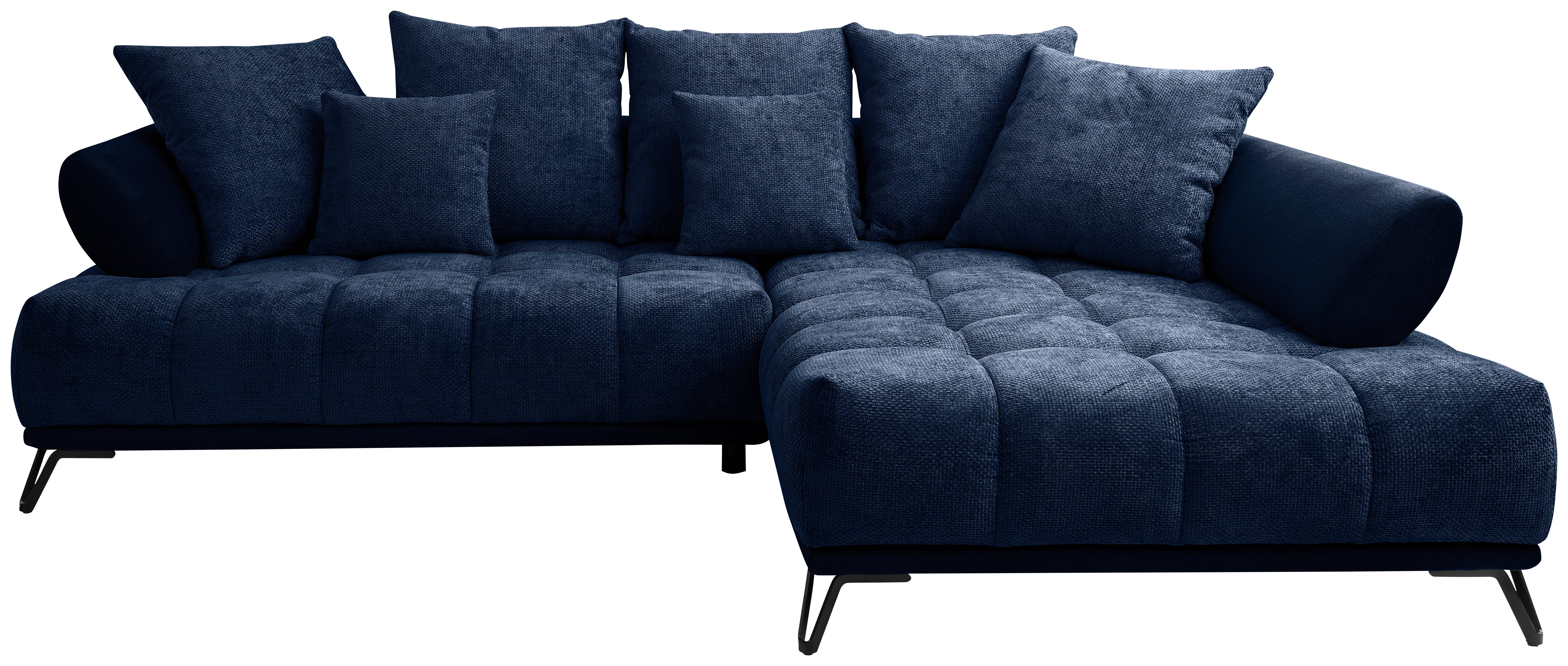 LARGO, pravá, tmavě modrá, potřeba šířky dveří 90 cm - černá/tmavě modrá, Moderní, kov/textil (262/184cm)