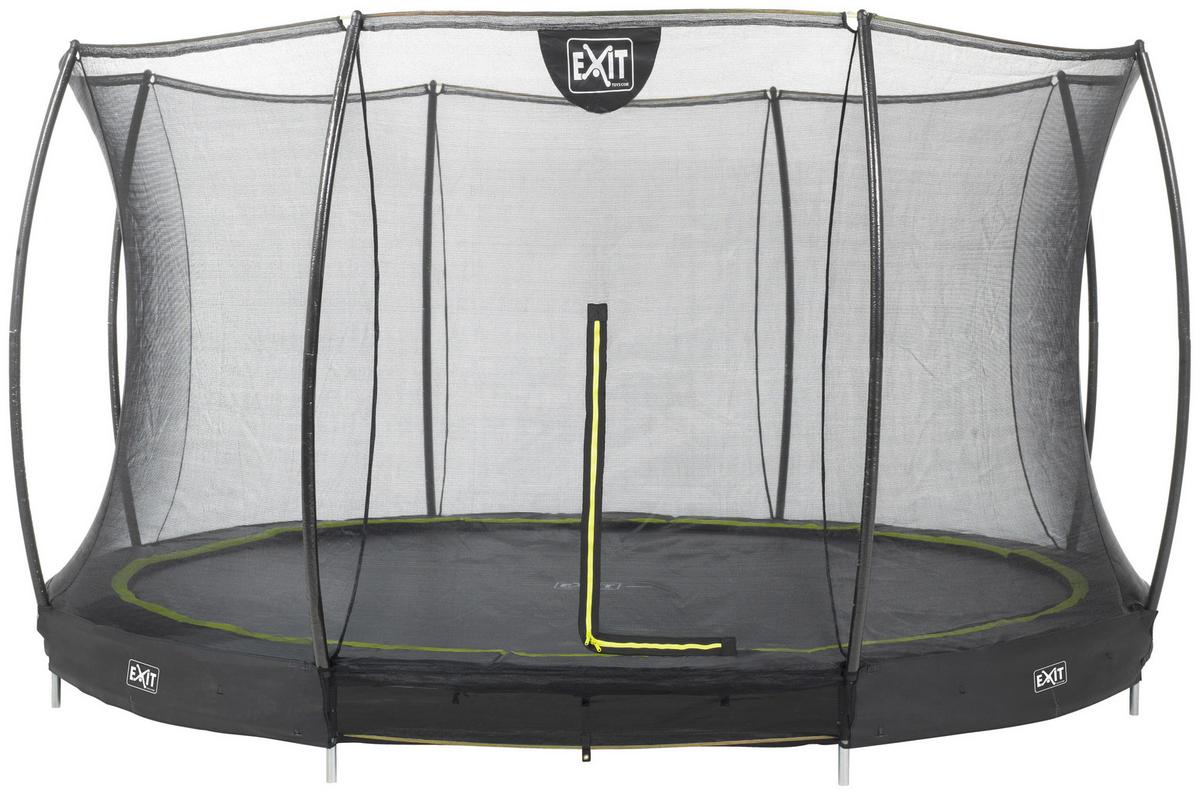 Trampolin Ø 427 cm Mit Sicherheitsnetz Exit Silhouete - Schwarz, KONVENTIONELL, Kunststoff/Metall (427/203cm) - EXIT Toys
