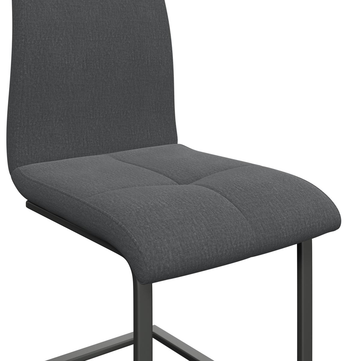 Schwingstuhl Tristan Webstoff schwarz, B: 41cm - Schwarz, MODERN, Holz/Textil (41/102/58cm) - James Wood