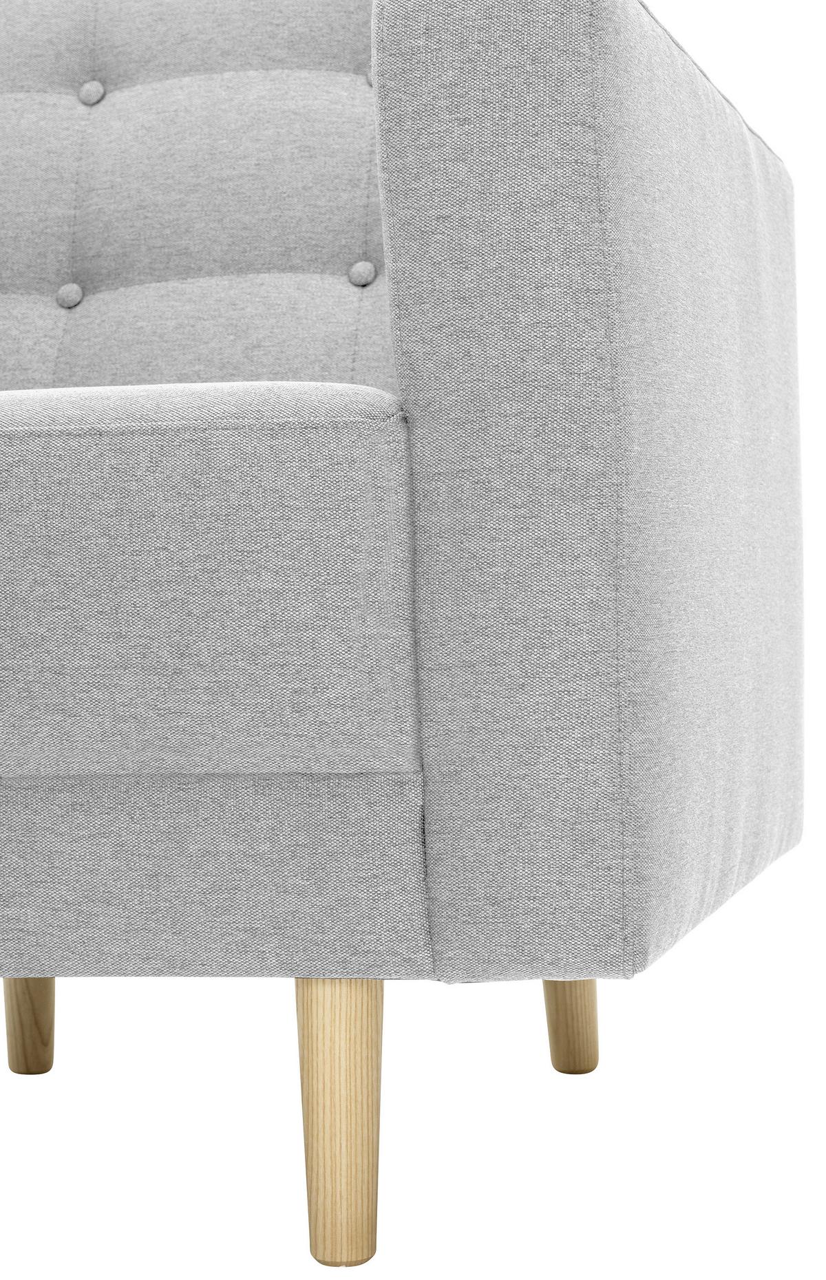 Polstersessel Mit Armlehnen Jasmin Flachgewebe Hellgrau - Eschefarben/Hellgrau, MODERN, Textil (75/81/83cm) - Max Winzer