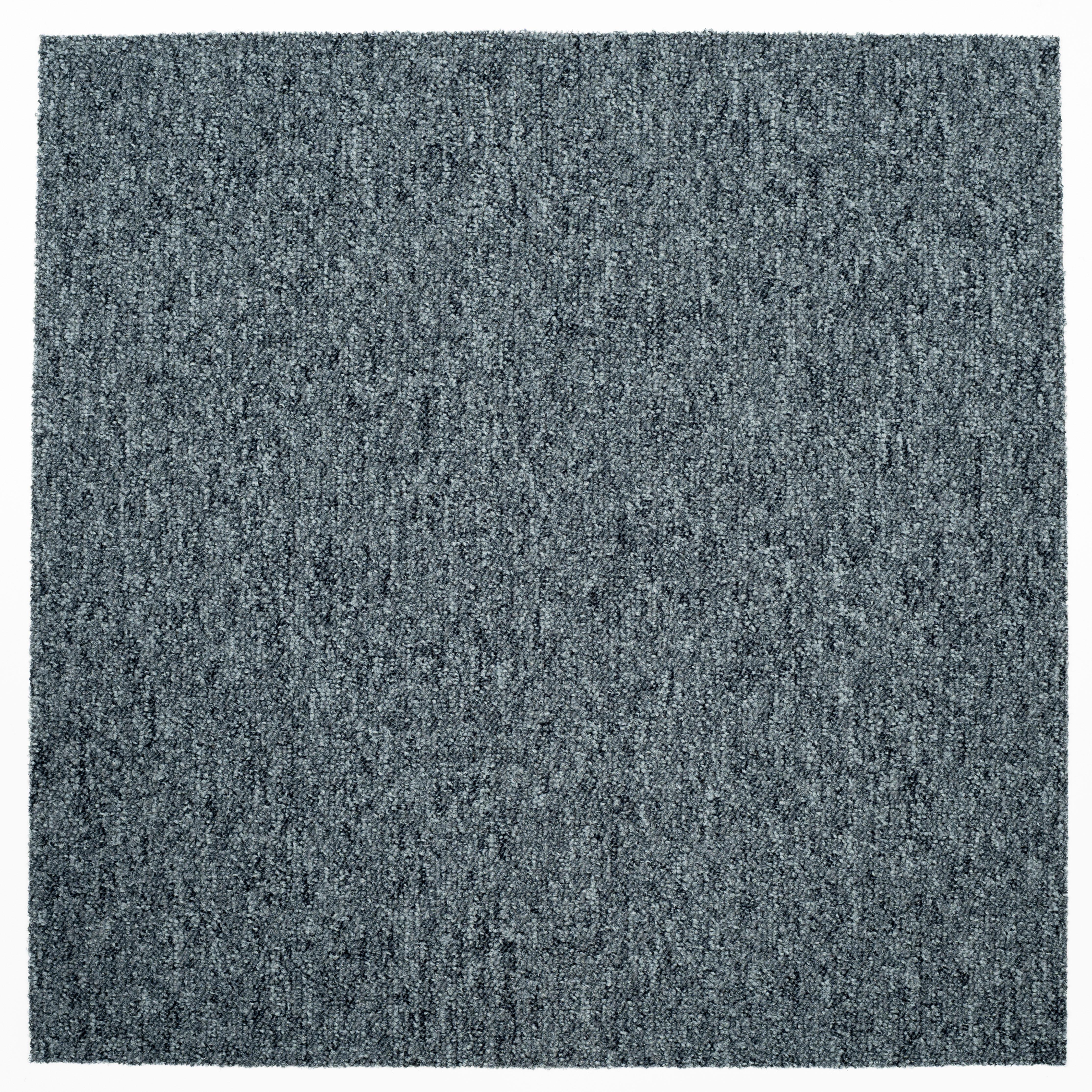 Teppichfliese Graublau Astra 50x50 Cm Florhöhe 3 Mm - Graublau, Basics, Textil (50/50cm)