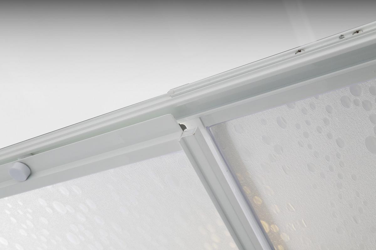 Sprchový kout bílé barvy - bílá, Moderní, plast (88/185/88cm)