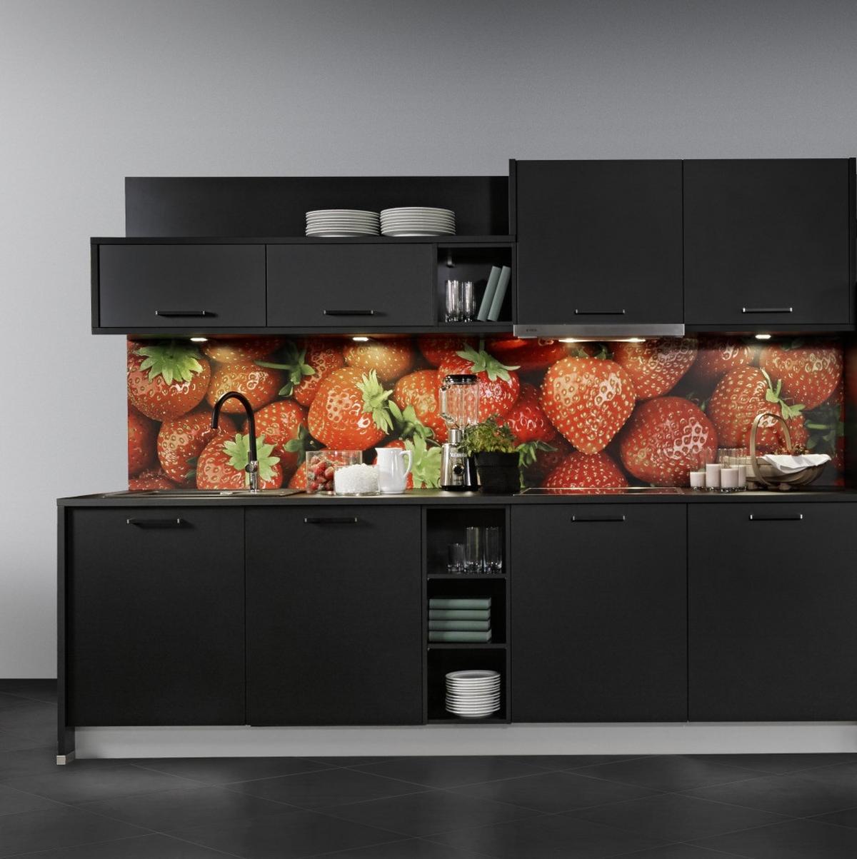 Beépíthető Konyha Moon - fekete, Modern, faalapú anyag - Express