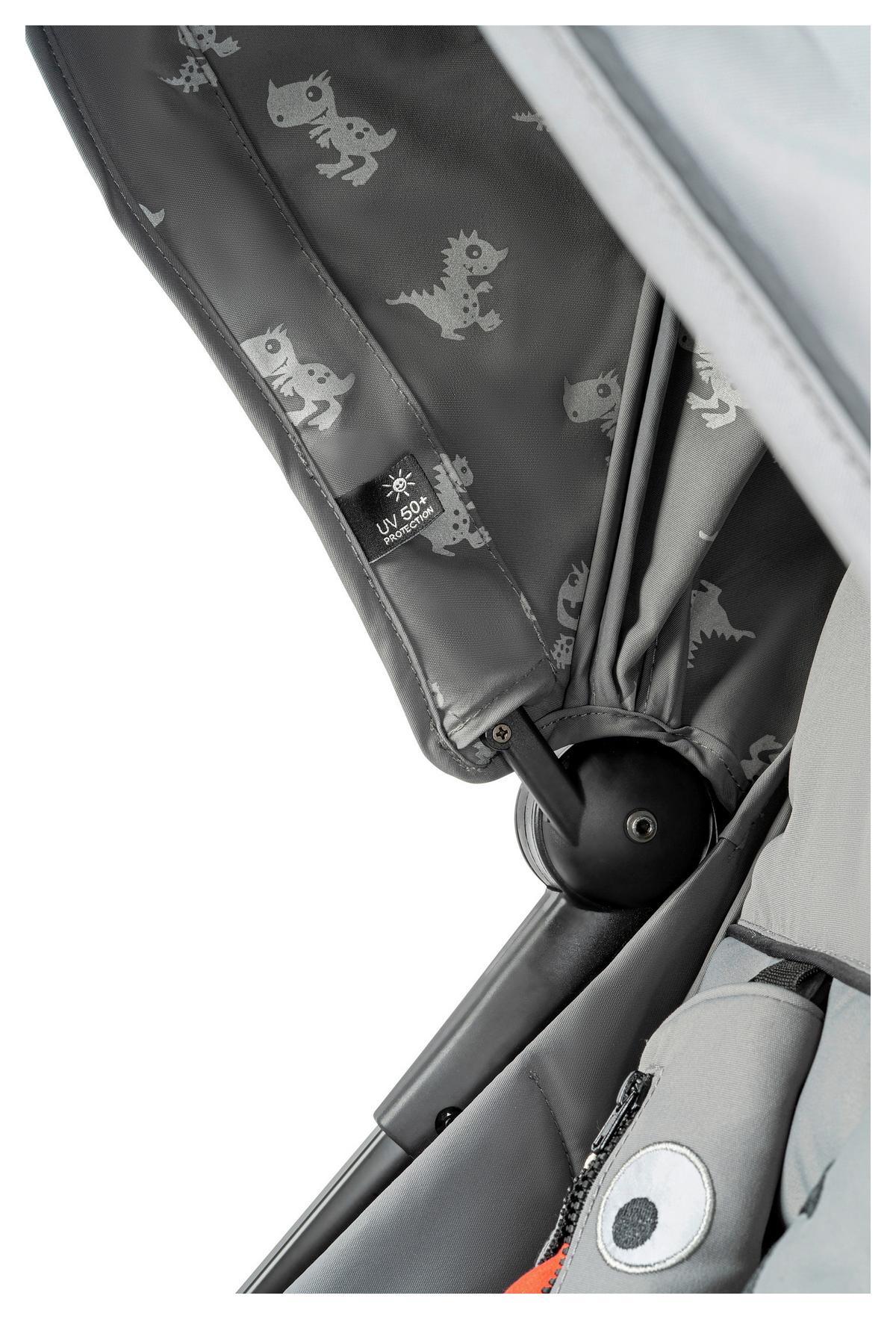 Buggy Boogy Monster Grau Grau, B/h/t: 48x100x74cm - Schwarz/Grau, Basics, Textil/Metall (48/100/74cm) - Osann