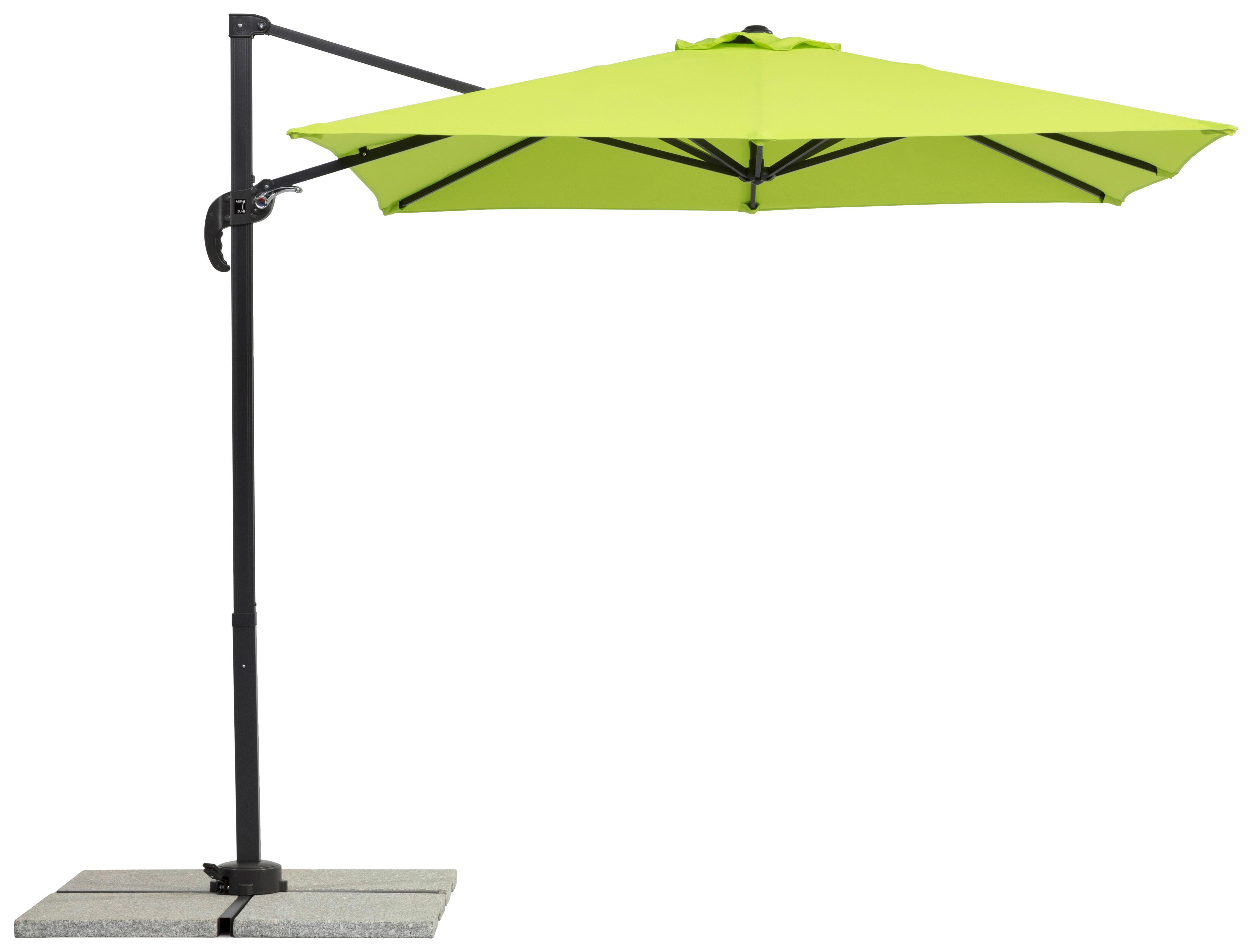 Ampelschirm Rhodos Junior BHT: 300x239x230 cm Apfelgrün
