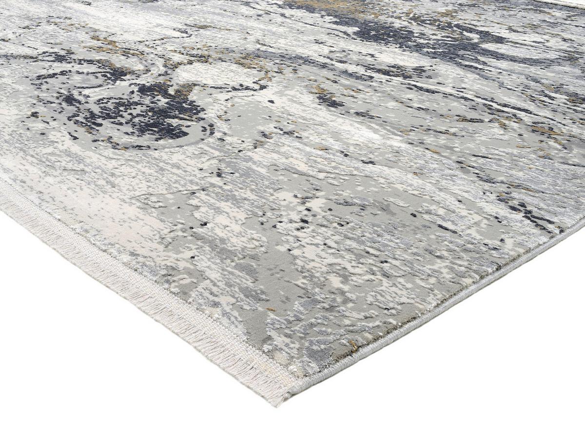 Webteppich Lille Grau/Goldfarben 80x150 cm - Goldfarben/Grau, Design, Textil (80/150cm) - Dieter Knoll