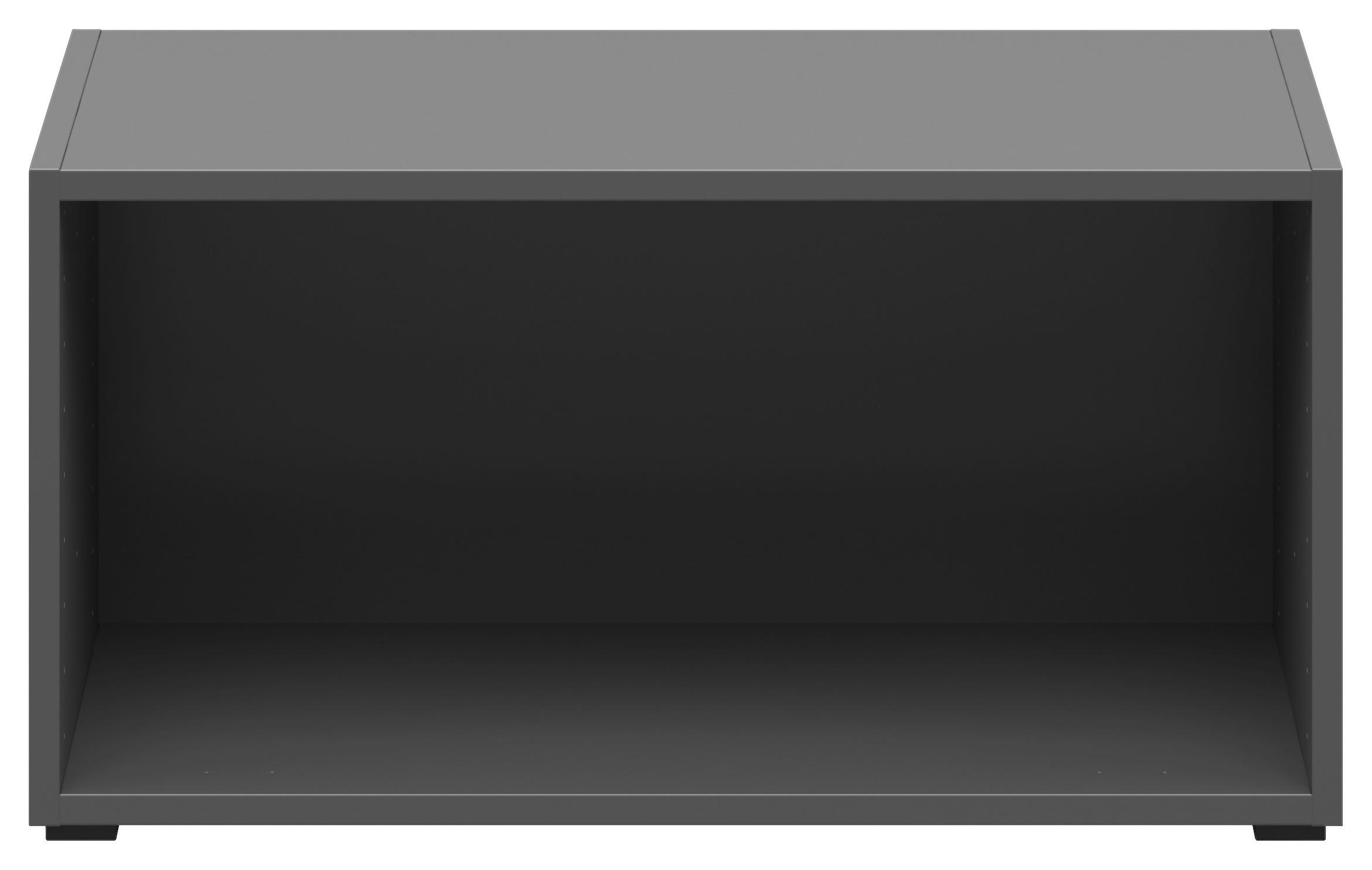 Regal 1 Fach, B: 64 cm Sixty-Four ,graphitfarben - Schwarz/Graphitfarben, Trend, Holzwerkstoff (64/32/33cm)