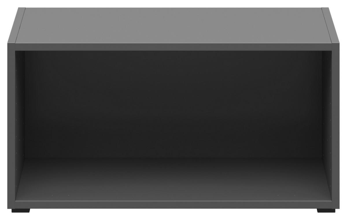 Regal 1 Fach, B: 64 cm Sixty-Four ,graphitfarben - Schwarz/Graphitfarben, Trend, Holzwerkstoff (64/32/33cm)
