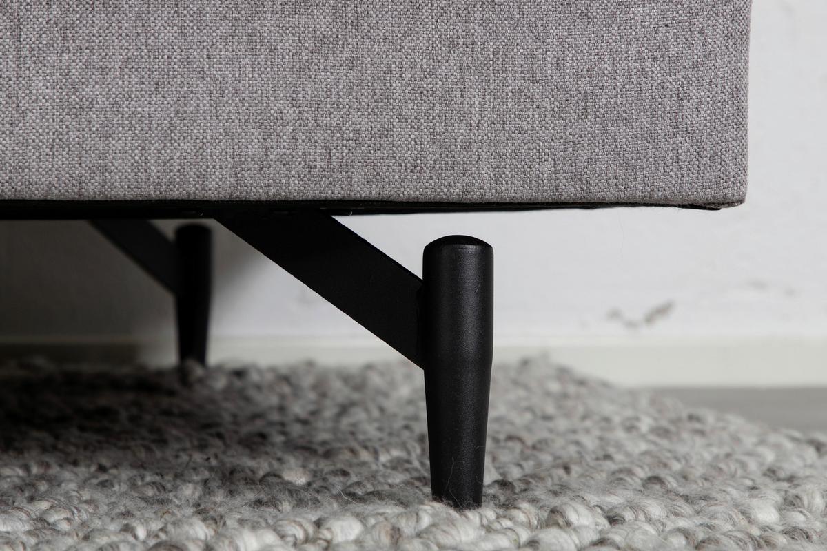 3-Sitzer-Sofa Sofia - Schwarz/Grau, Design, Holz/Kunststoff (260/86/88cm) - Livetastic