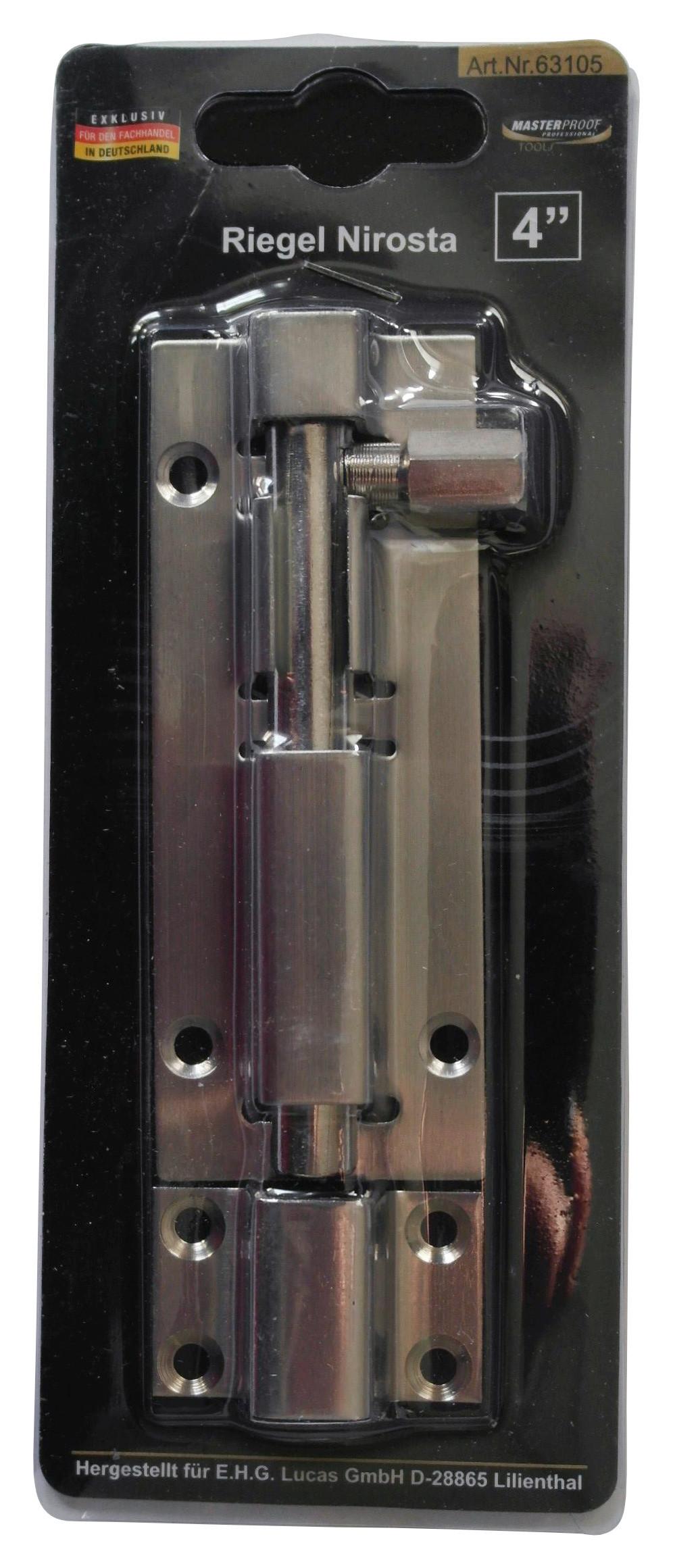 Schlossriegel Aegodous in Silber L: 10 cm, rostfrei - Silberfarben, Basics, Metall (10cm)