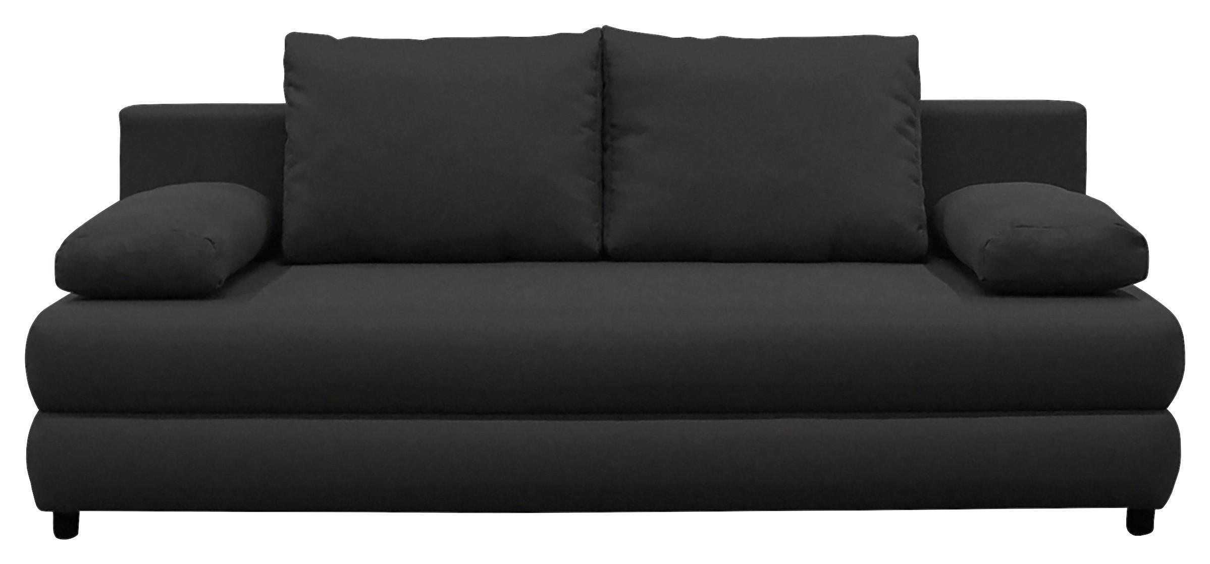 Schlafsofa Mela Anthrazit B: 200 Cm - Anthrazit/Schwarz, Design, Textil (200/88/87cm) - P & B