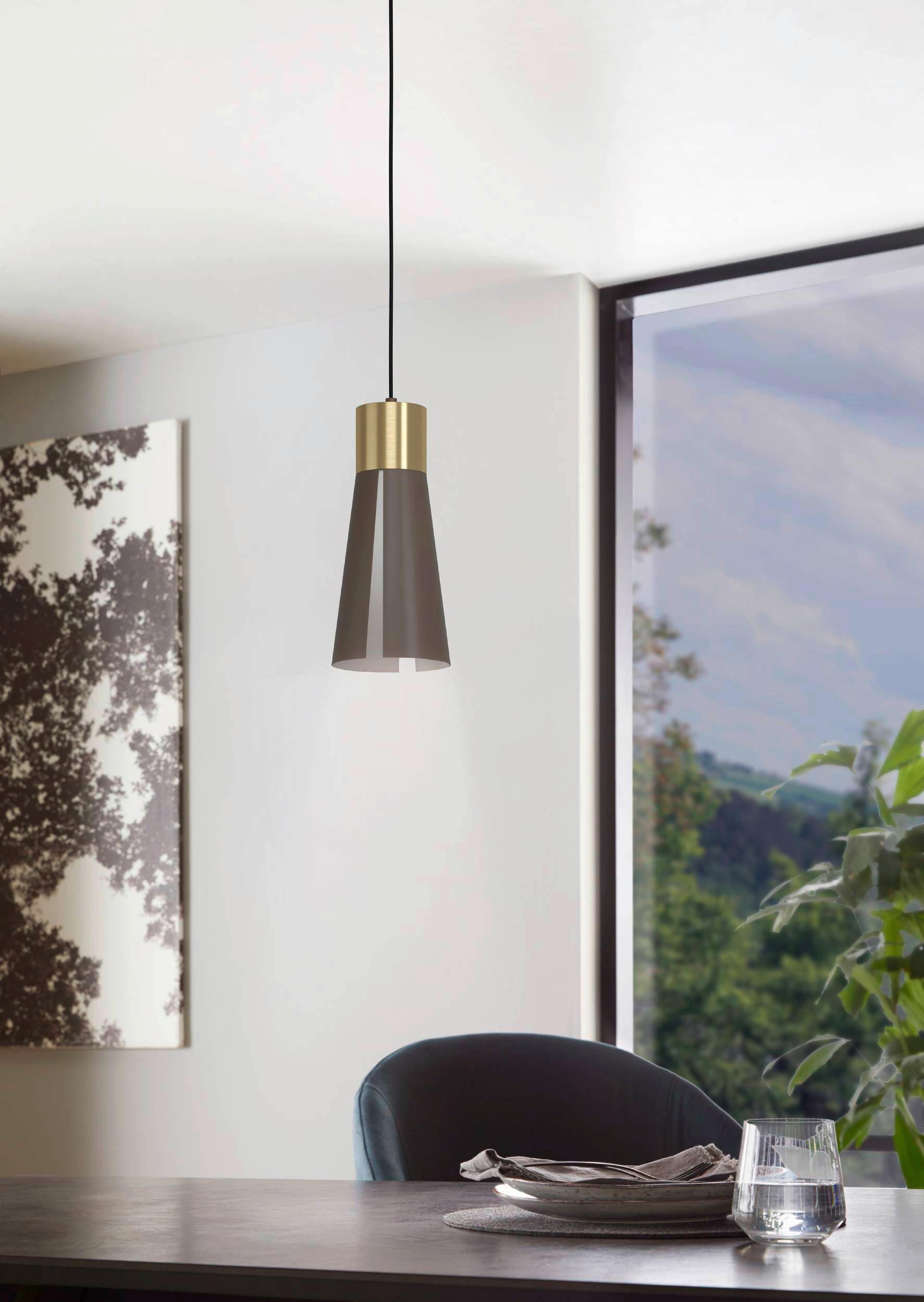 Hängeleuchte 98838* Losalomas - Messingfarben/Mokka, Design, Metall (13,5/110cm) - Eglo