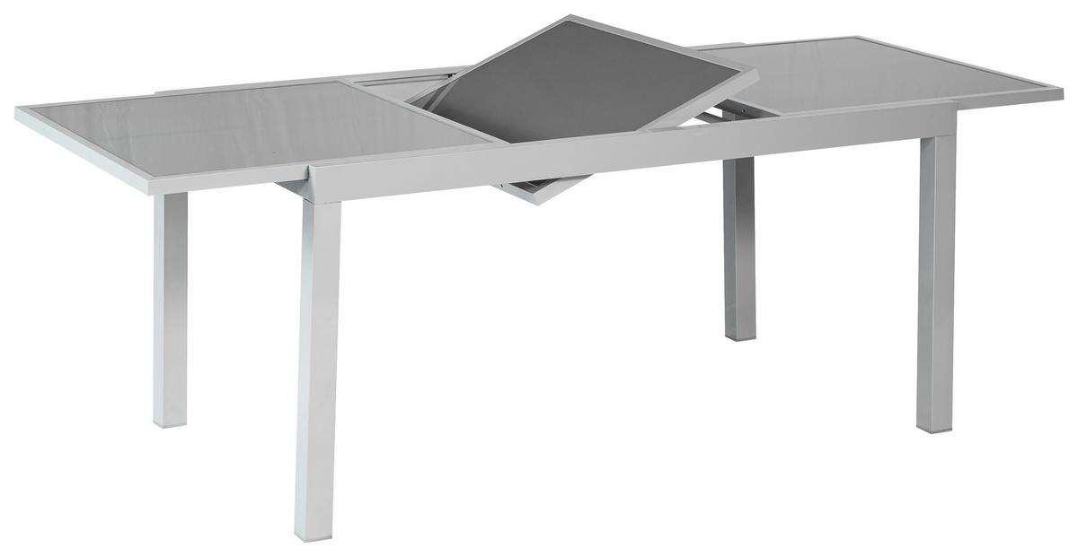 Gartenset Carrara - Silberfarben/Schwarz, MODERN, Textil/Metall - Gardenson