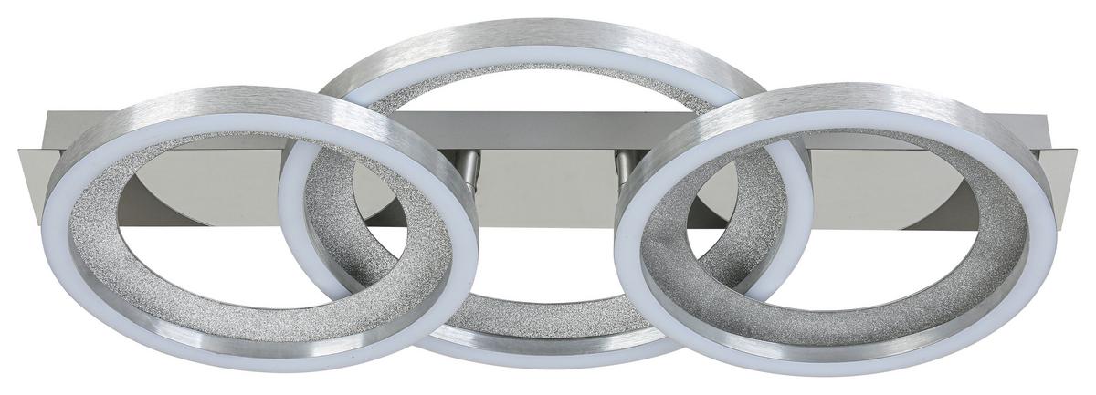 LED-DECKENLEUCHTE CILIA - Chromfarben/Silberfarben, Basics, Kunststoff/Metall (58,5/30,4/8cm) - Luca Bessoni