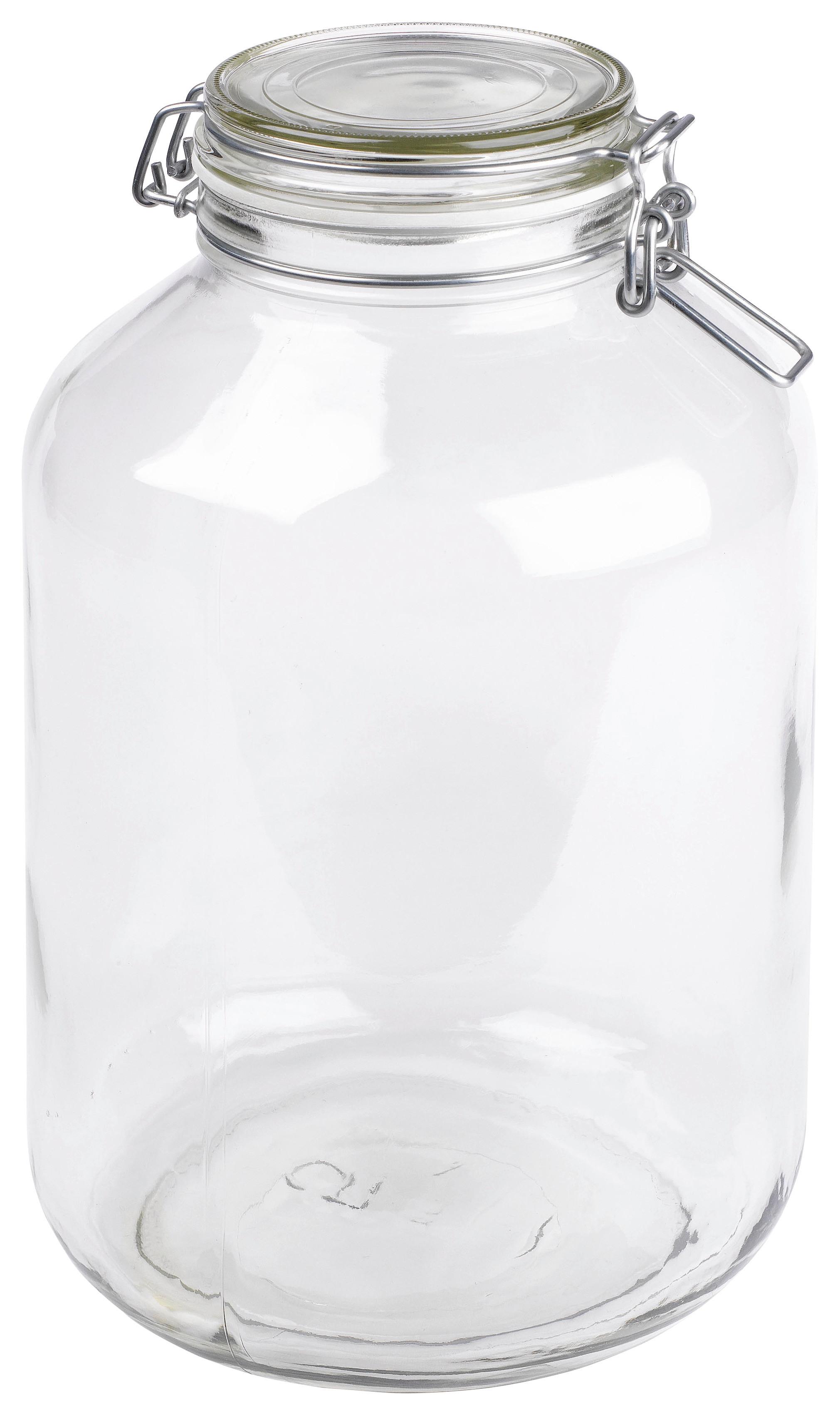 Einmachgläser 2er-Set Gothika je ca. 4,8 Liter auslaufsicher - Transparent, Basics, Glas (4800ml) - Mäser