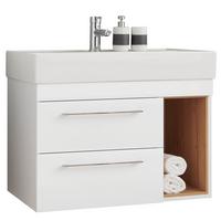 Mosdó Alatti Szekrény Mura  I - fehér, Modern, faalapú anyag/kerámia (80/63/46,5cm)