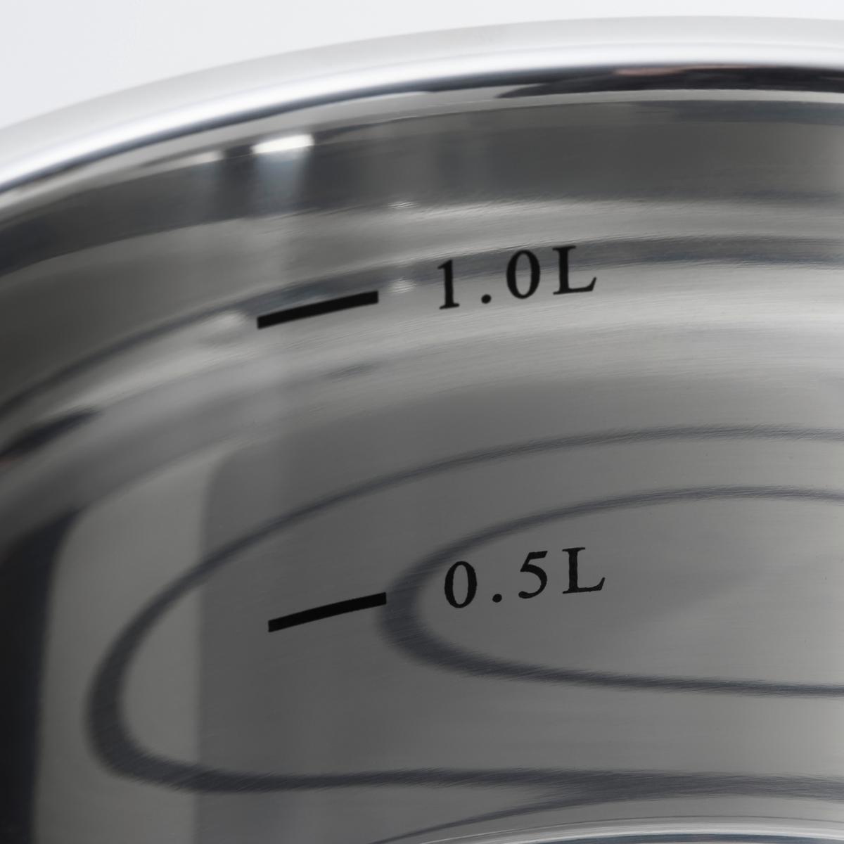 Sada hrnců ELIAN 4-dílna sada - průhledné/čiré, Moderní, kov/sklo - ELO