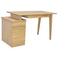 Schreibtisch B 140cm H 74,2cm Micro 2 Wildeiche Echtholz - Wildeiche, Natur, Holz/Holzwerkstoff (135/76/65cm)