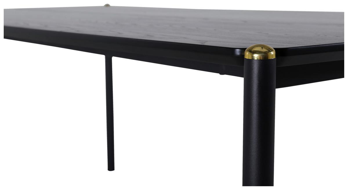 Esstisch Pelle - Schwarz, Design, Holzwerkstoff/Metall (190/90/75cm) - Livetastic