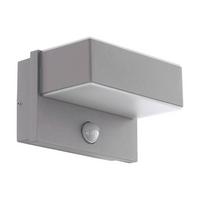 Außenwandleuchte Azzinano 5,6w Metall Kunststoff, Wandmontage - Silberfarben/Weiß, Design, Kunststoff/Metall (18,5/11,5/12,5cm) - Eglo