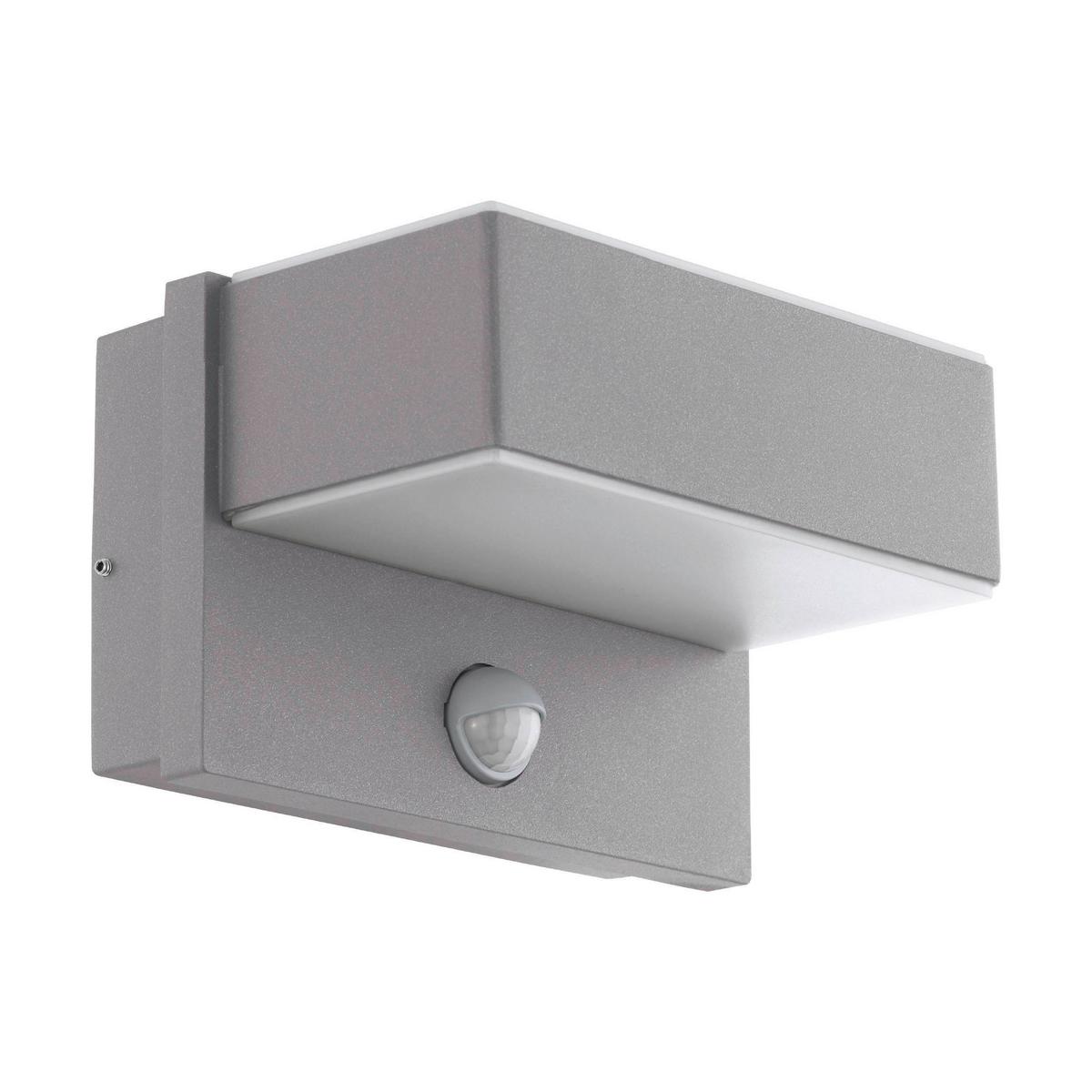 Außenwandleuchte Azzinano 5,6w Metall Kunststoff, Wandmontage - Silberfarben/Weiß, Design, Kunststoff/Metall (18,5/11,5/12,5cm) - Eglo