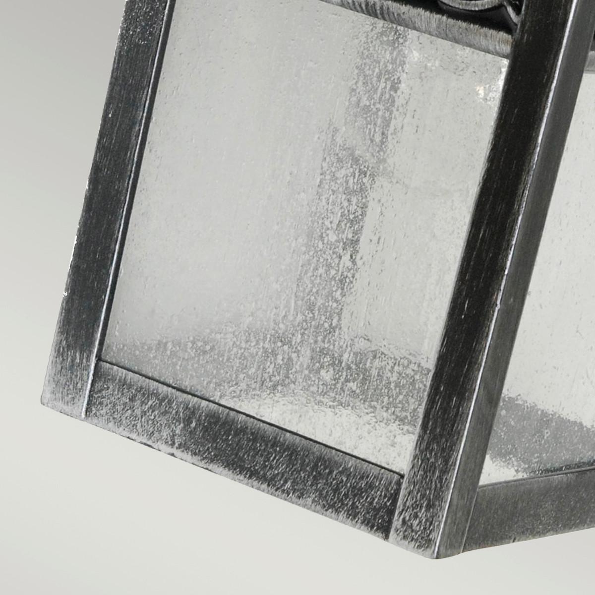 Außenwandleuchte 60w Metall Glas, Wandmontage - Silberfarben/Schwarz, KONVENTIONELL, Glas/Metall (15/26,2/19cm) - Elstead Lighting
