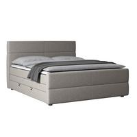 Boxspringbett Verona 180x200 cm Silberfarben - Silberfarben/Schwarz, MODERN, Karton/Holzwerkstoff (180/200cm) - MID.YOU