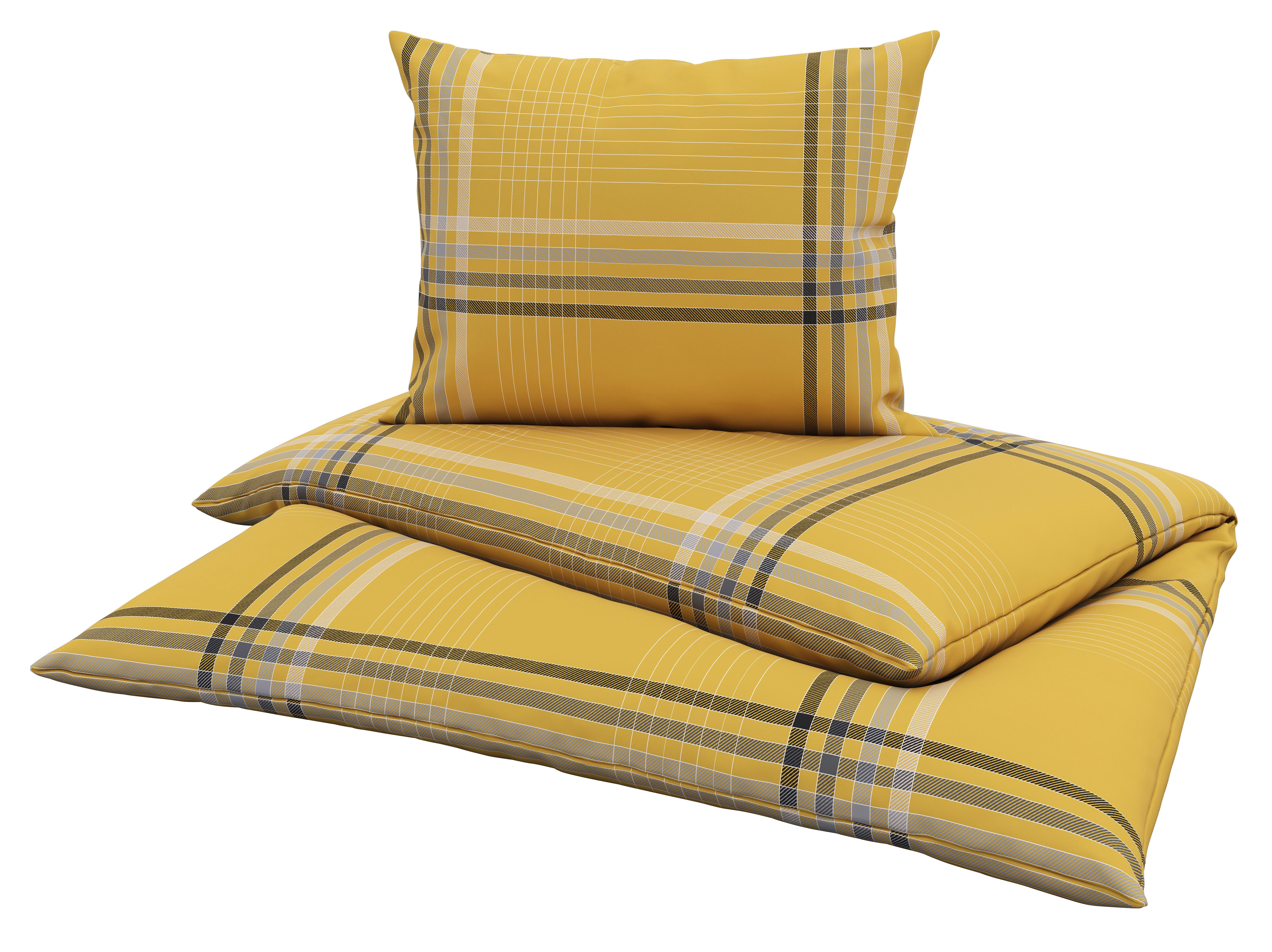 Renforcé Bettwäsche 140x200 cm Sanella Baumwolle Goldfarben - Goldfarben, MODERN, Textil (140/200cm) - Luca Bessoni