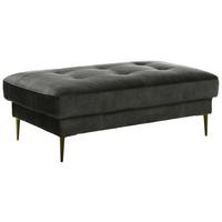Hocker Luzi - Anthrazit/Schwarz, MODERN, Textil (125/42/72cm) - Trendmanufaktur