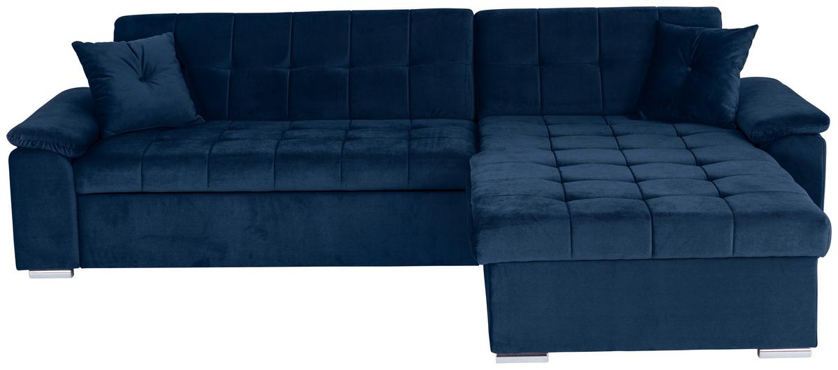 Sedacia súprava KEATON modrá, obojstranná montáž - modrá, Basics, textil (263/169cm) - Livetastic