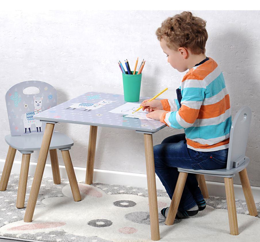 Kindersitzgruppe 3-tlg. Kiefer Grau/alpakas - MODERN, Holzwerkstoff - Kesper